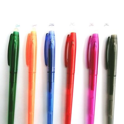 0.7mm de escrita lisos penas coloridas apagáveis para a escola