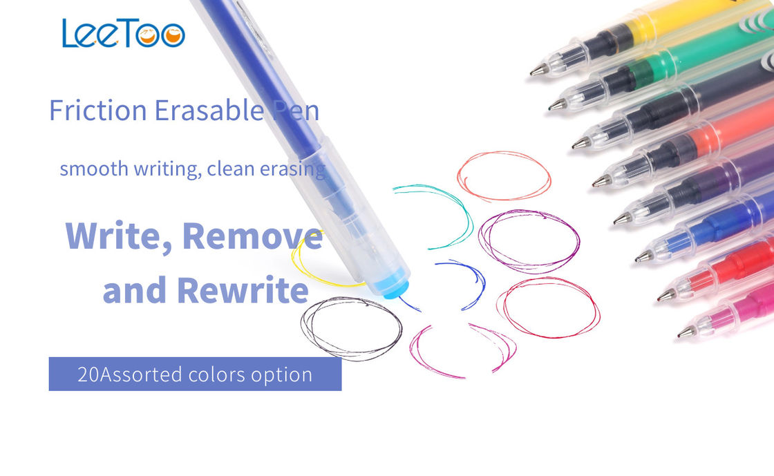 Penas 0.7mm apagáveis longas da tinta das cores 0.5mm da vida útil 20